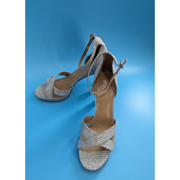 MICHAEL KORS D ORSAY GLITTERY OPEN TOE SANDAL NEW SIZE 9 - Picture 3 of 11